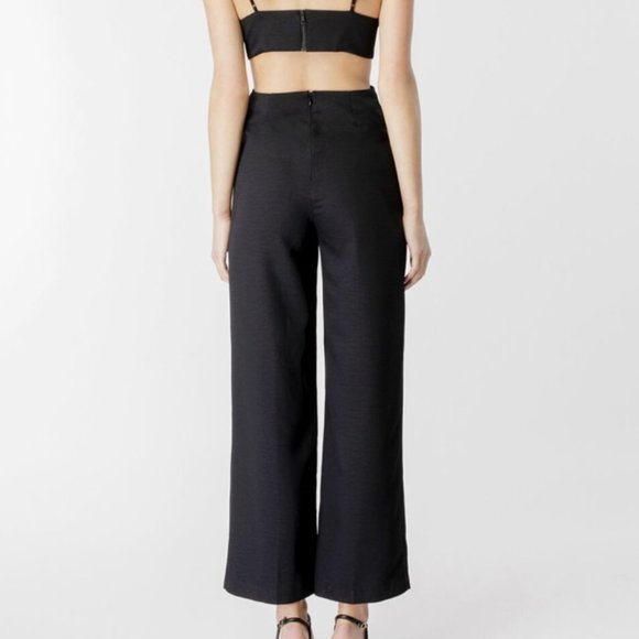 BARDOT CUT OUT SLIT PANTSUIT IN BLACK - Picture 5 of 7